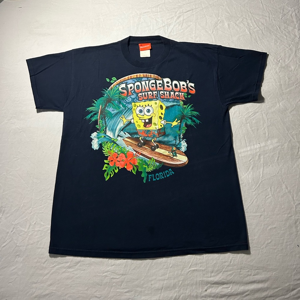 2008 Y2K Nickelodeon SpongeBob navy blue t shirt